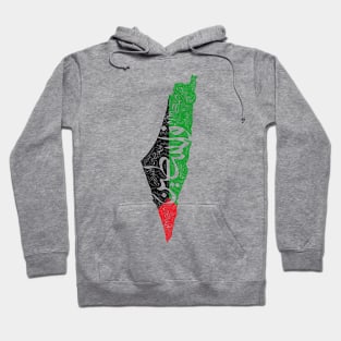 Free Palestine map and flag فلسطين Hoodie